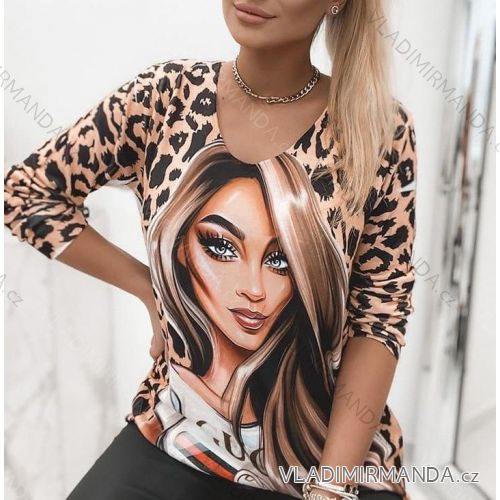 T-shirt elegant long sleeve women (S / M ONE SIZE) ITALIAN FASHION IMWK21008
