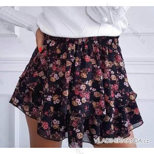 Women's summer skirt folded medium length flowered (UNI S / L) ITALIAN FASHION IMK20126