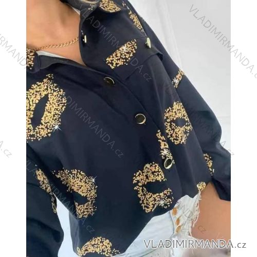 Blouse long sleeve with ruffles women (UNI S / L) ITALIAN FASHION IMK20159