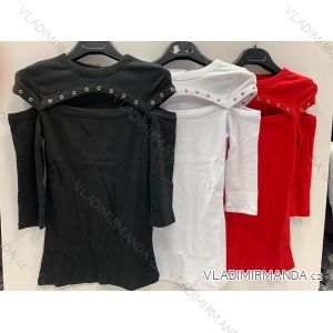 T-shirt elegant long sleeve women (S / M ONE SIZE) ITALIAN FASHION IMWK21008