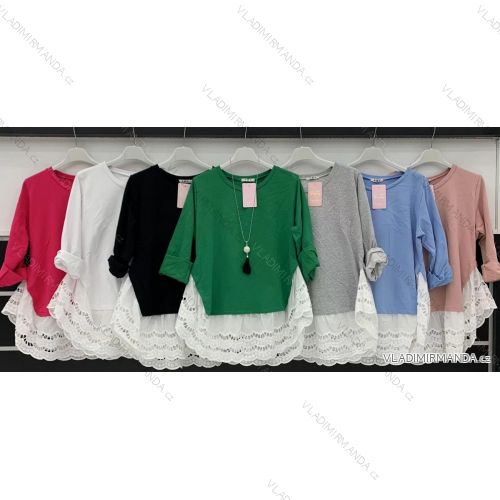 T-shirt elegant long sleeve women (S / M ONE SIZE) ITALIAN FASHION IMWK21008