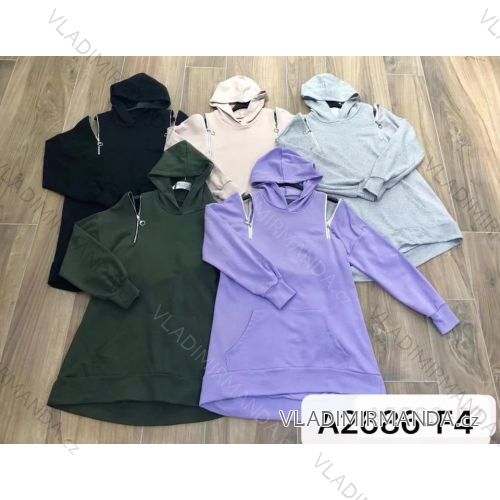 Blouse long sleeve with ruffles women (UNI S / L) ITALIAN FASHION IMK20159