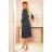 341-2 POLLY Chiffon dress with ruffles - green