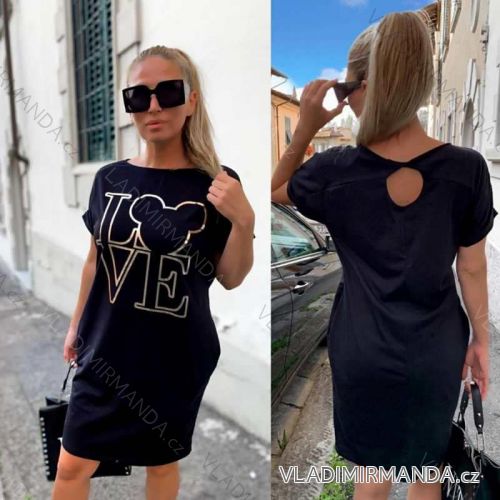 Casual Short Sleeve Dress (UNI S-L) ITALIAN FASHION IMD20328