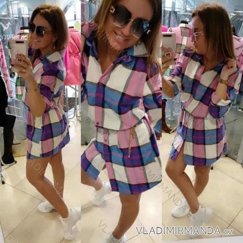 Women's Long Sleeve Shirt Dress (S / M ONE SIZE) ITALIAN FASHION IMWY21016
