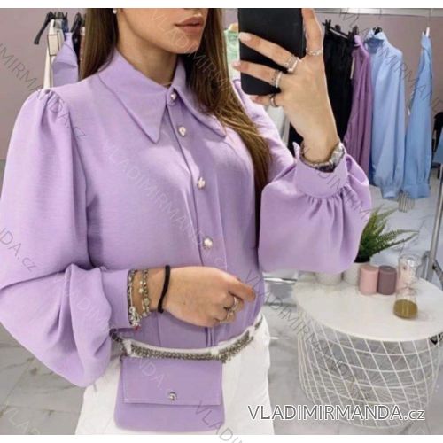 Blouse 3/4 sleeve with buttons (uni sl) ITALIAN Fashion IMM20206