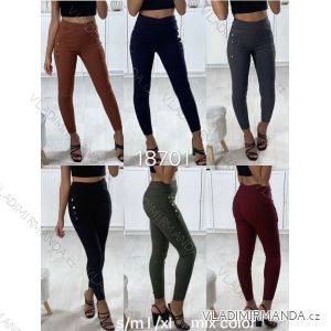 Kalhoty elegantní dlouhé zateplené koženkové dámské (S-XL) TURECKÁ MÓDA TMWL20647