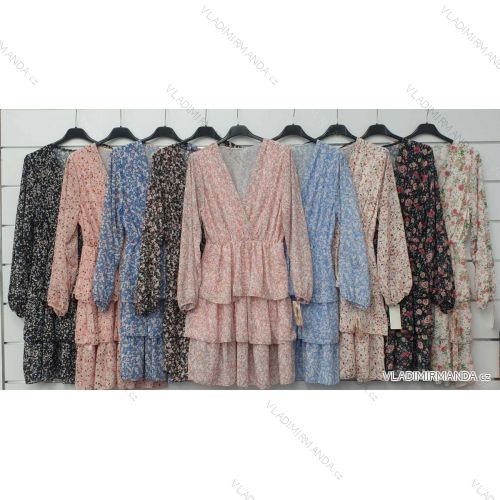 Women's Elegant Long Sleeve Dress (S / M / L ONE SIZE) ITALIAN FASHION IMWA21002