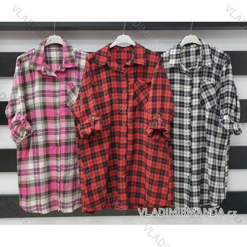 Women's elegant long sleeve long shirt (S / M ONE SIZE) ITALIAN FASHION IMWA21022