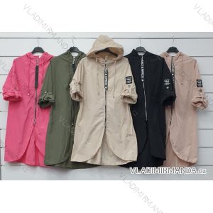 Kabát jarní dlouhý dámský (S/M/L ONE SIZE) ITALSKÁ MÓDA IMWA21006