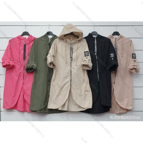 Kabát jarní dlouhý dámský (S/M/L ONE SIZE) ITALSKÁ MÓDA IMWA21006
