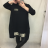 dress 3/4 long sleeve women's oversized (uni L / 2XL) ITALIAN FASHION IMS20090