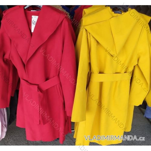 Women's long sleeve coat fleece with hood (uni sl) ITALIAN FASHION IM419888
