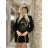 Summer long sleeve flowered women's dress (UNI S / L) ITALIAN FASHION IMK20150