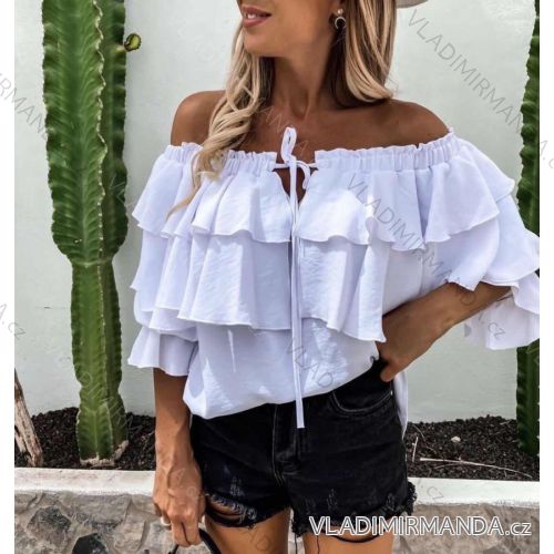 T-shirt elegant long sleeve women (S / M ONE SIZE) ITALIAN FASHION IMWK21008
