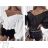 T-shirt elegant long sleeve women (S / M ONE SIZE) ITALIAN FASHION IMWK21008