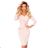 327-1 Elegant dress with a frill and neckline - pastel pink