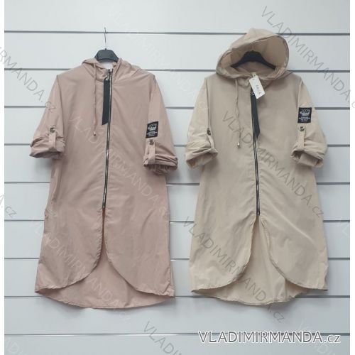 Kabát jarní dlouhý dámský (S/M/L ONE SIZE) ITALSKÁ MÓDA IMWA21006