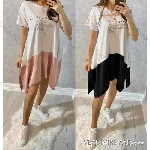 Summer long sleeve flowered women's dress (UNI S / L) ITALIAN FASHION IMK20150