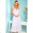 315-4 EMILY Pleated dress with frills and neckline - heather color