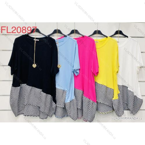 Summer long sleeve flowered women's dress (UNI S / L) ITALIAN FASHION IMK20150