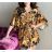 Summer long sleeve floral dress with ruffles women (UNI S / L) ITALIAN FASHION IMK20154