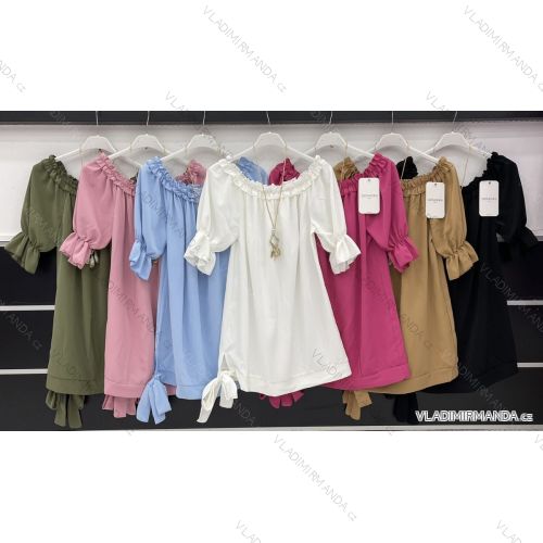 Dress with 3/4-sleeve ladies pocket (uni sl) ITALIAN Fashion IMWD20527