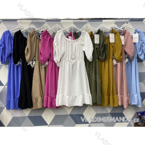 Dress with 3/4-sleeve ladies pocket (uni sl) ITALIAN Fashion IMWD20527