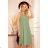 296-6 VICTORIA Trapezoidal dress - olive color