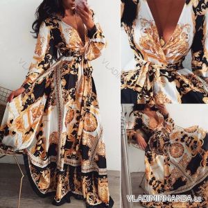Summer long sleeve flowered women's dress (UNI S / L) ITALIAN FASHION IMK20150