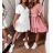 Summer long sleeve flowered women's dress (UNI S / L) ITALIAN FASHION IMK20150
