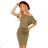 139-8 Sports dress with short sleeves - olive colour