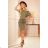 139-8 Sports dress with short sleeves - olive colour