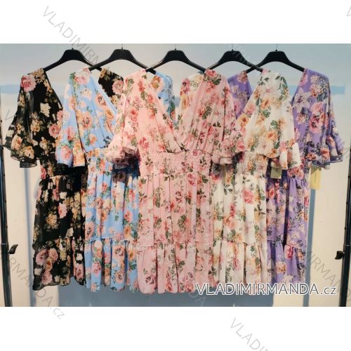 Elegant short-sleeved women's dress (uni s-m) ITALIAN FASHION IM920148