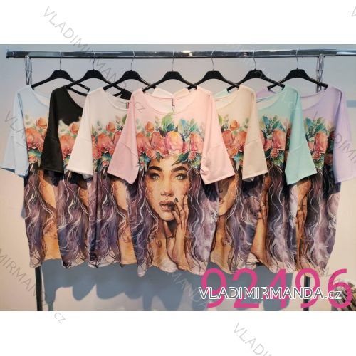 Elegant short-sleeved women's dress (uni s-m) ITALIAN FASHION IM920148