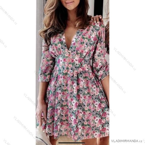 Dress with 3/4-sleeve ladies pocket (uni sl) ITALIAN Fashion IMWD20527