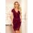 316-7 Lace dress with neckline - plum color