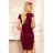 316-7 Lace dress with neckline - plum color