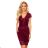316-7 Lace dress with neckline - plum color
