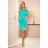 56-7 Sports dress with short sleeves - turquoise