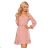 295-5 BAKARI flimsy dress with a neckline - dirty pink