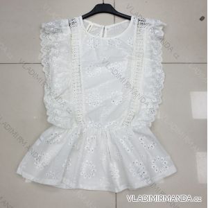 Shirt blouse short 3/4 sleeve lace ladies (UNI SL) ITALIAN FASHION IM13014