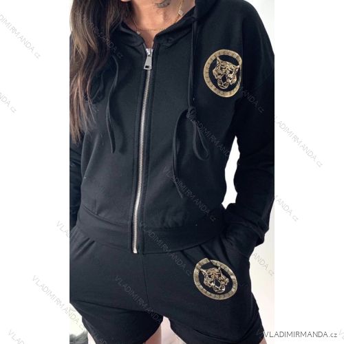 Set hoodie long sleeve and sweatpants 3/4 short women (UNI S / L) TURKISH FASHION IMK20141