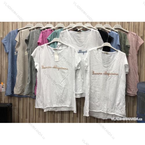 T-shirt elegant long sleeve women (S / M ONE SIZE) ITALIAN FASHION IMWK21008