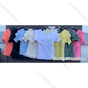 Shirt blouse short 3/4 sleeve lace ladies (UNI SL) ITALIAN FASHION IM13014