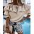 Shirt blouse short 3/4 sleeve lace ladies (UNI SL) ITALIAN FASHION IM13014