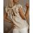 Shirt blouse short 3/4 sleeve lace ladies (UNI SL) ITALIAN FASHION IM13014