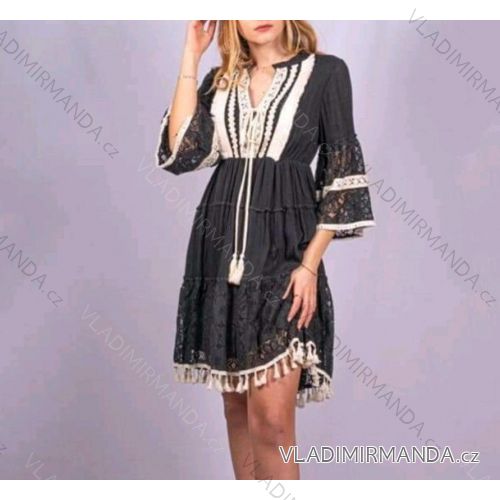 Dress with 3/4-sleeve ladies pocket (uni sl) ITALIAN Fashion IM3181746