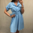 Elegant short-sleeved women's dress (uni s-m) ITALIAN FASHION IM920148