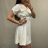Elegant short-sleeved women's dress (uni s-m) ITALIAN FASHION IM920148